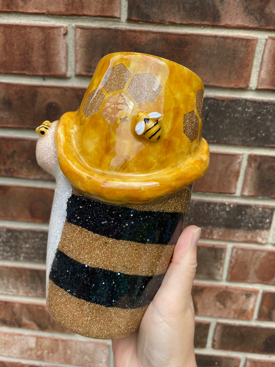 Bee Tumbler Cup Gnome Tumbler Cup Spring Tumbler Bee Gift 