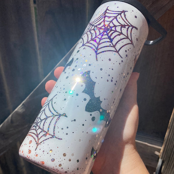 Bats & Spiderwebs 20oz Skinny Duo Lids