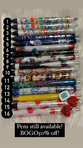 Refillable Glitter Pens