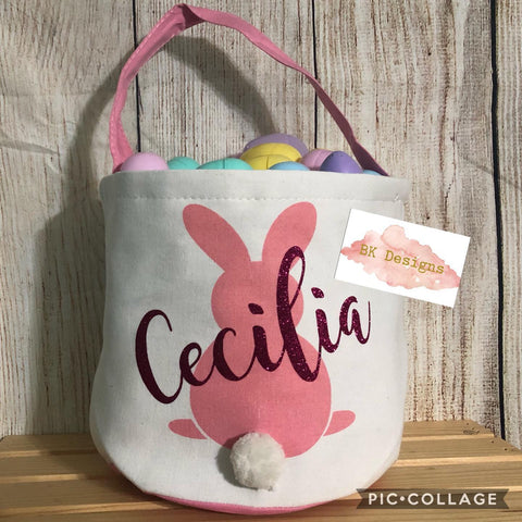 Personalized Canvas Easter Basket