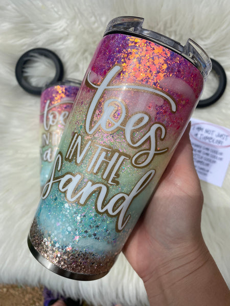 MTO {Toes in the Sand} 4-in-1 Can/Bottle/Skinny can Tumbler