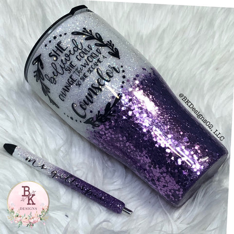 MTO {She Believed She Could Change the World} - Choose Your Tumbler Style