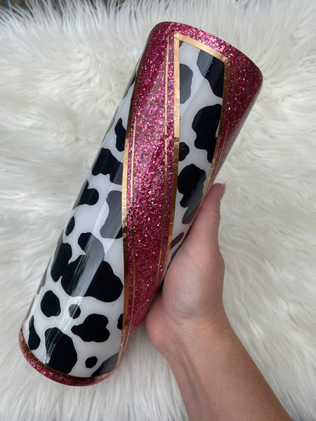 13 {Pink & Cowprint} 30oz Duo lids
