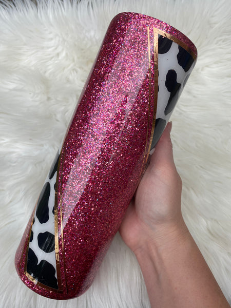 13 {Pink & Cowprint} 30oz Duo lids